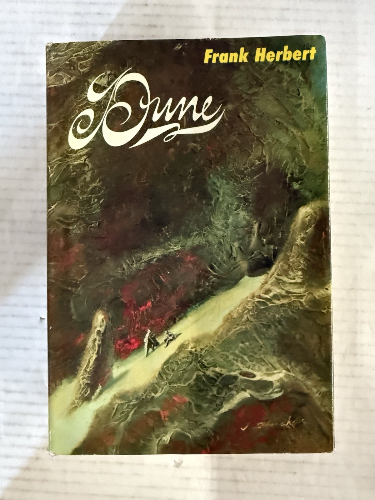 Dune Frank Herbert 1965 BCE Book Club Edition HC DJ Vintage Gutter Code W 32