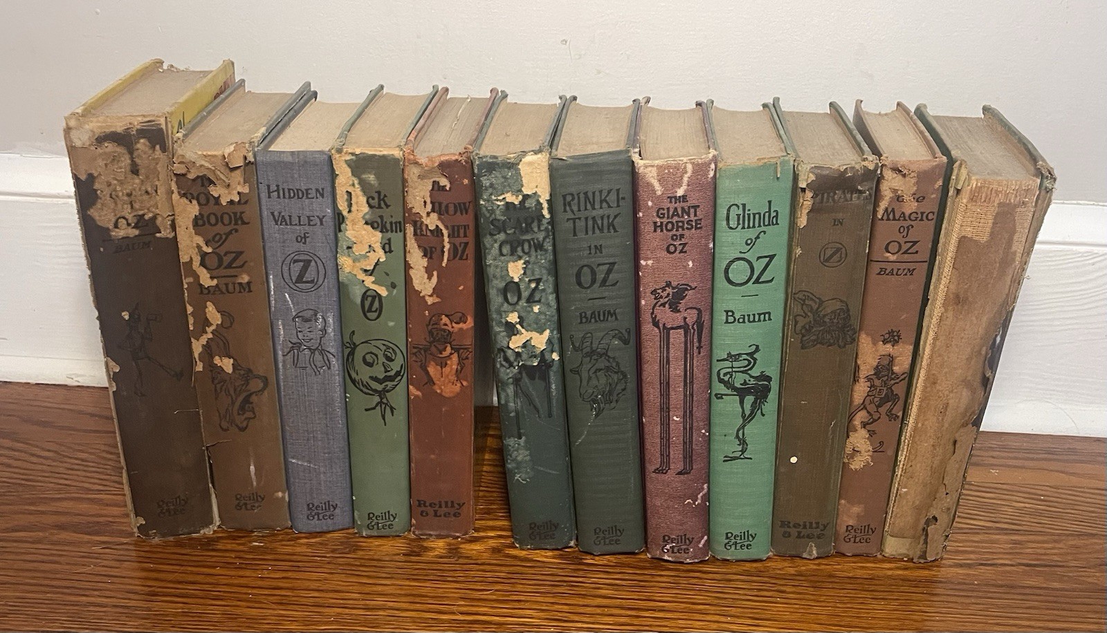 Lot of (12) 1st Ed L Frank Baum OZ Hard Covers Color Plates READ