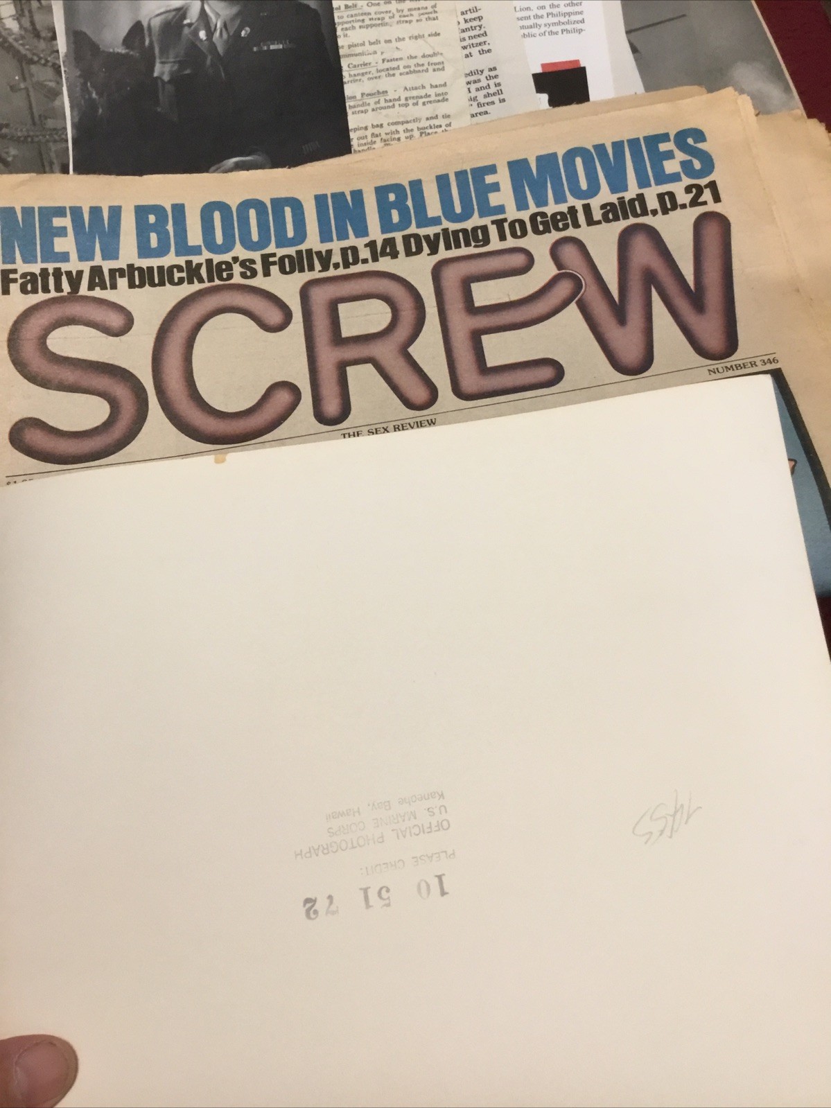 “SCREW” Underground Oct 1975 NYC Paper 47 B&W Pages C J Laing Interview