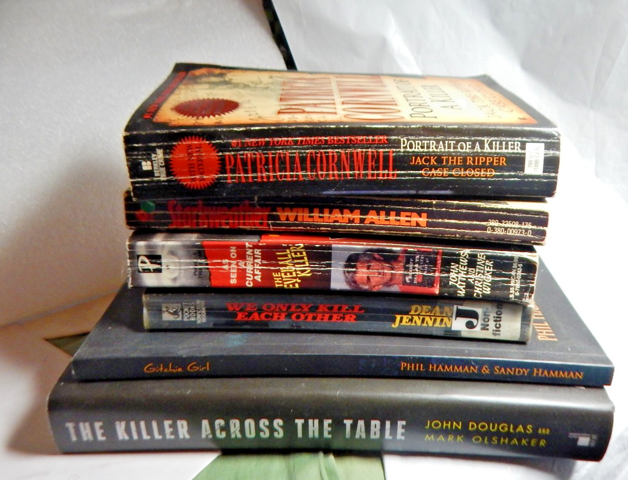TRUE CRIME Book Lot of 6 Serial Killers/Murderers Bugsy Siegel/Eyeball Killer/+