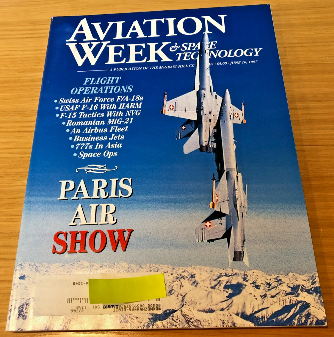 1997 PARIS AIR SHOW * June 16 Aviation Week & Space Technology Issue 264 pages!
