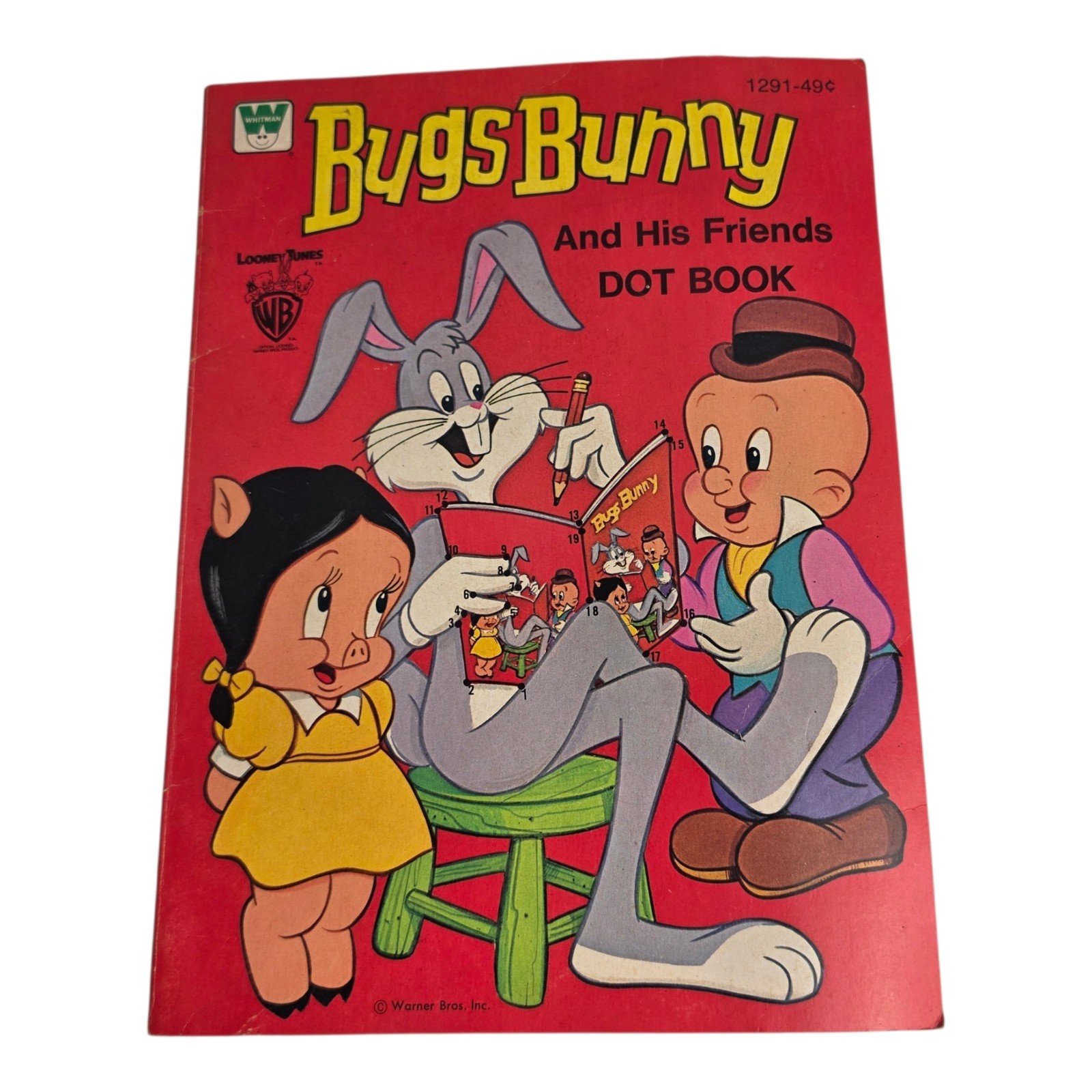 Vintage Whitman 1977 Bugs Bunny And Friends Color & Dot Book Looney Tunes Unused