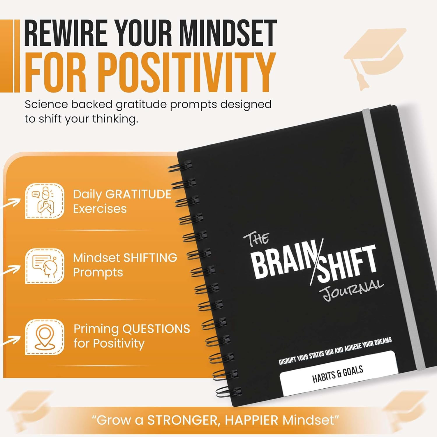 The Behavior Shift Brain Shift Journal (Habits & Goals) – 6 x 7 Inches Productiv