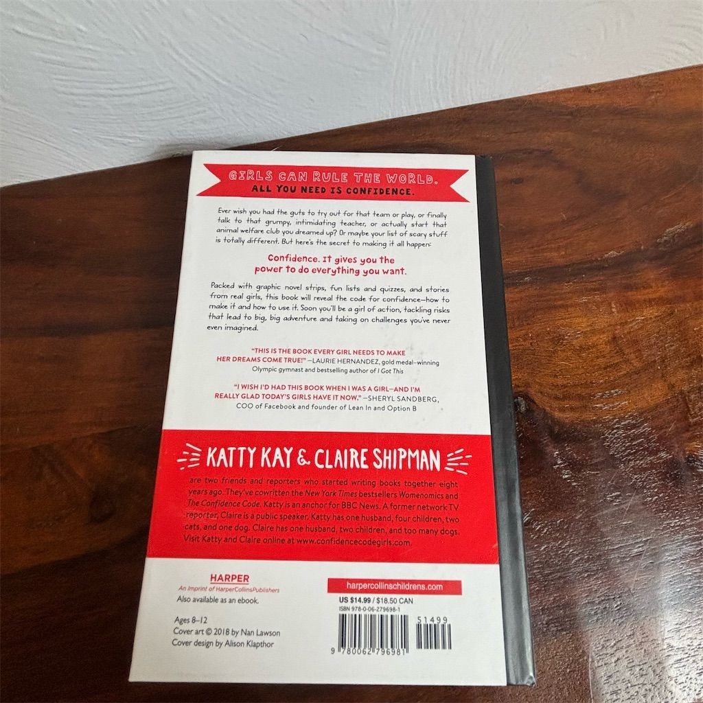 The Confidence Code for Girls Hardcover Book Ages 9-12 Self-Help Guide