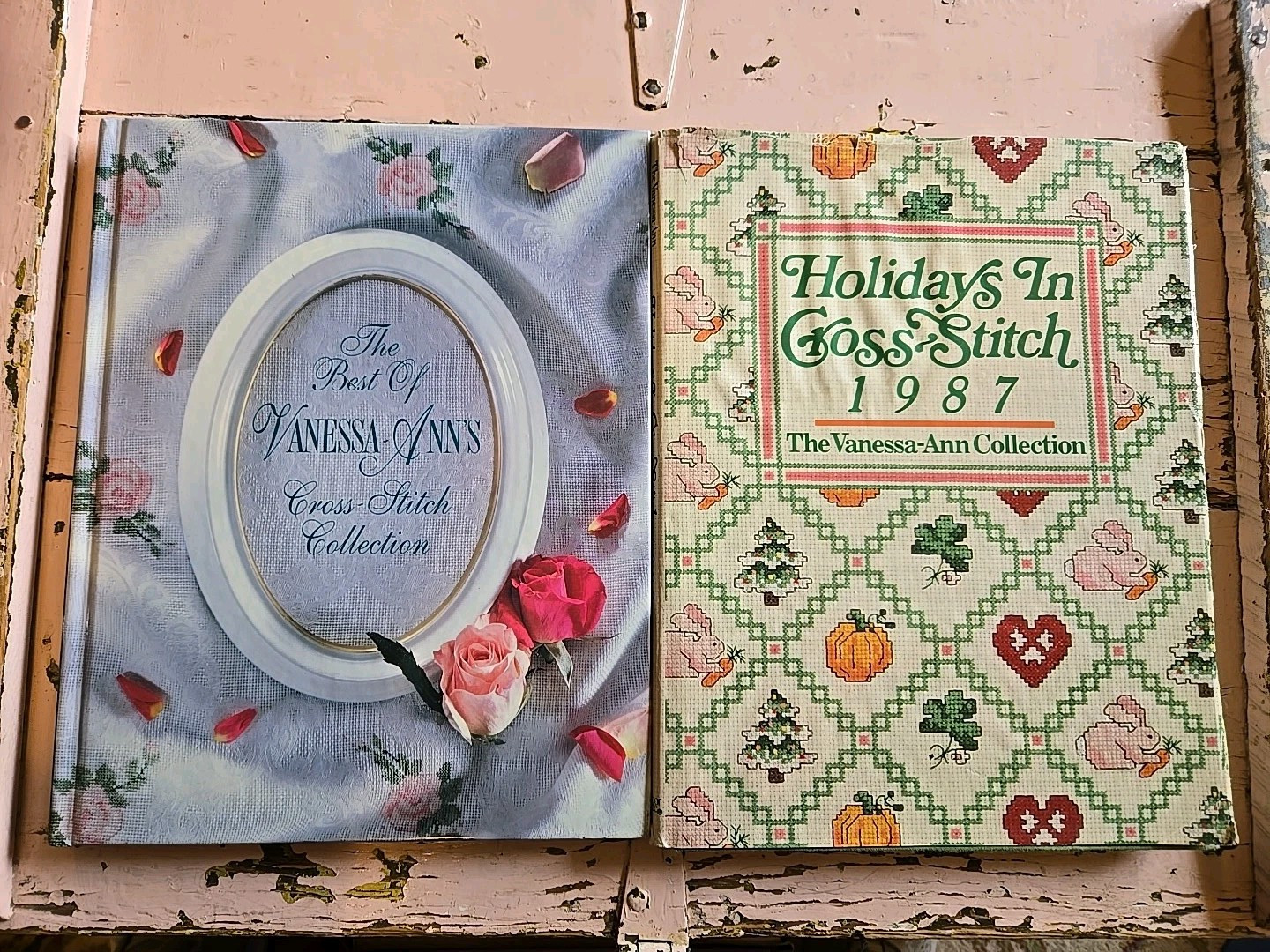 2 Books Best Of Vanessa-Ann’s Cross-Stitch Collec, Holidays In Cross-Stitch 1987