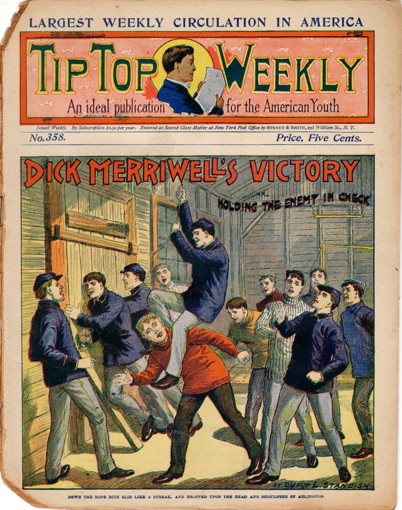 Tip Top Weekly No. 358, February 21, 1903, Bicycle Race Photo