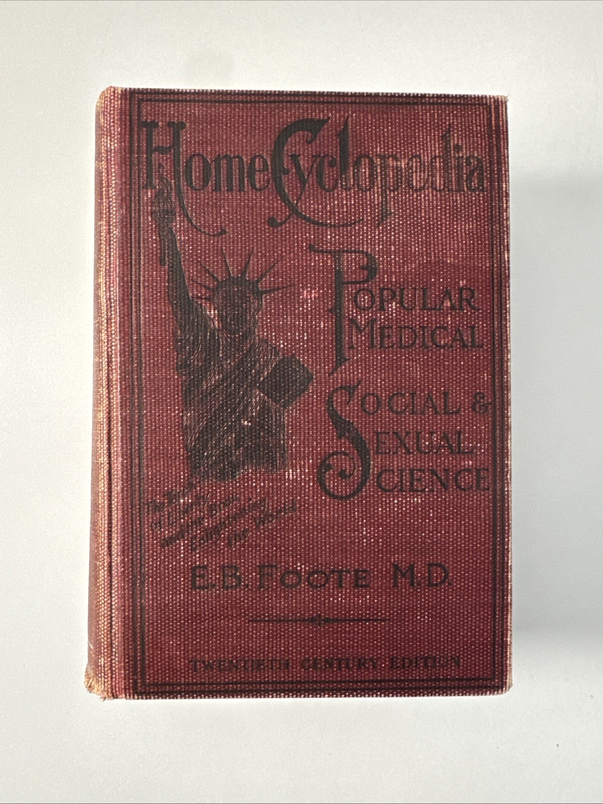 Antique Home Cyclopedia Popular Medical Social Sexual Science EB Foote HC 1901