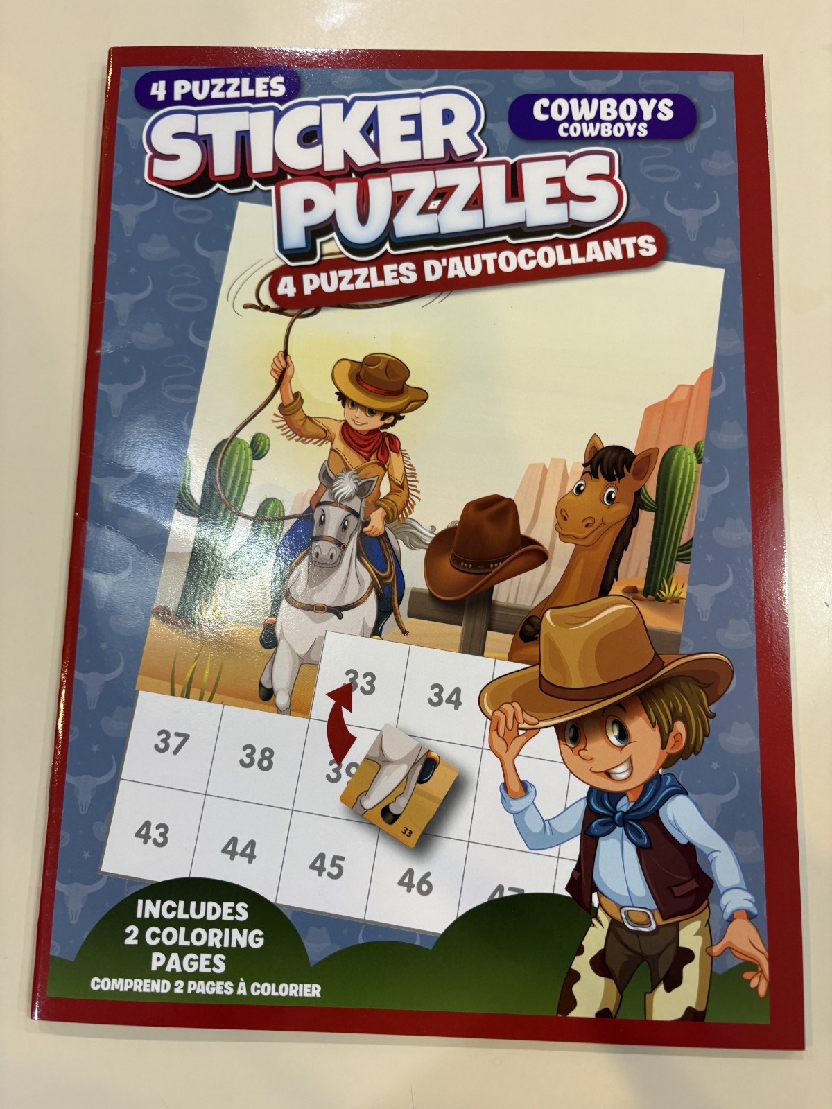 Sticker Puzzles Cowboys New Paperback 4 Puzzles