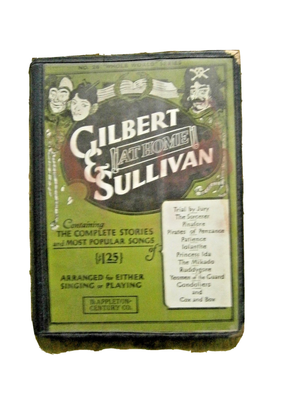 1927 Antique Music Book Gilbert & Sullivan Songs Arrangements 266 Pages