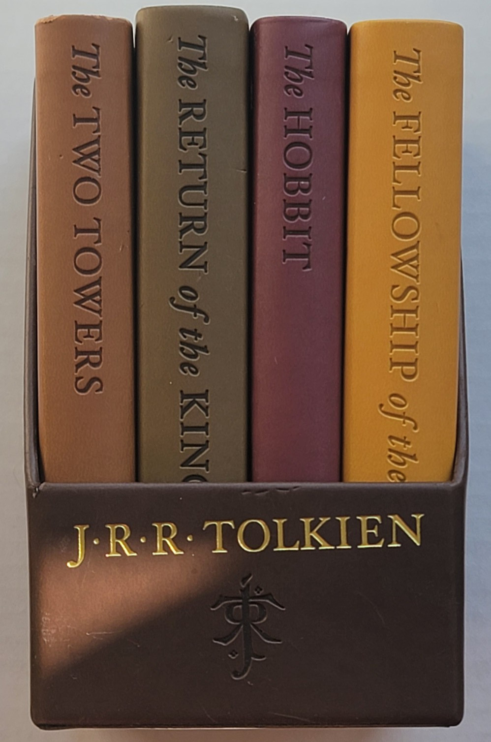 JRR TOLKIEN Set Of 4 Leather Deluxe Pocket Box Set Hobbit The Lord Of The Rings