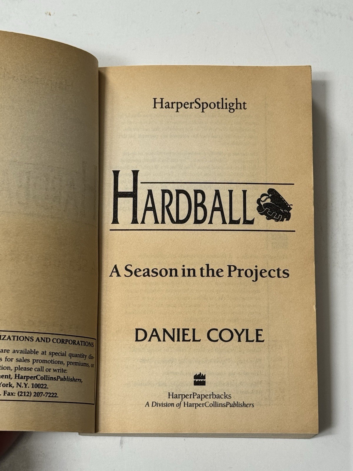 Hardball A Season in the Projects Daniel Coyle Baseball Chicago Cabrini Green