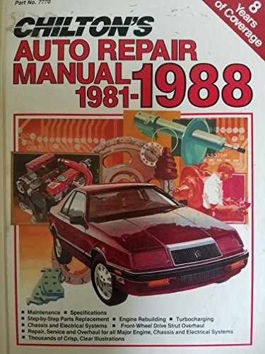 Chilton’s Auto Repair Manual, – Hardcover, by Chilton Book Company – Acceptable