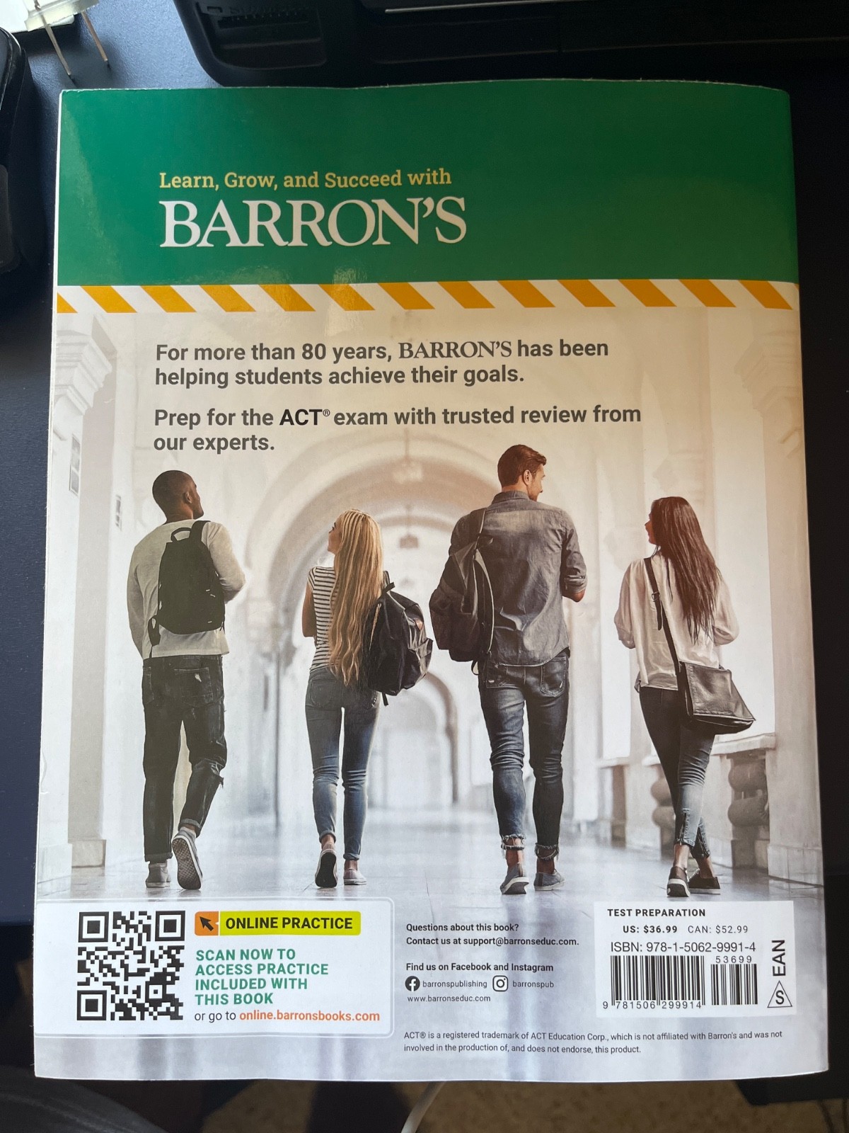 Barron’s Act Prep Ser.: ACT Study Guide Premium, 2026: 6 Practice Tests +…