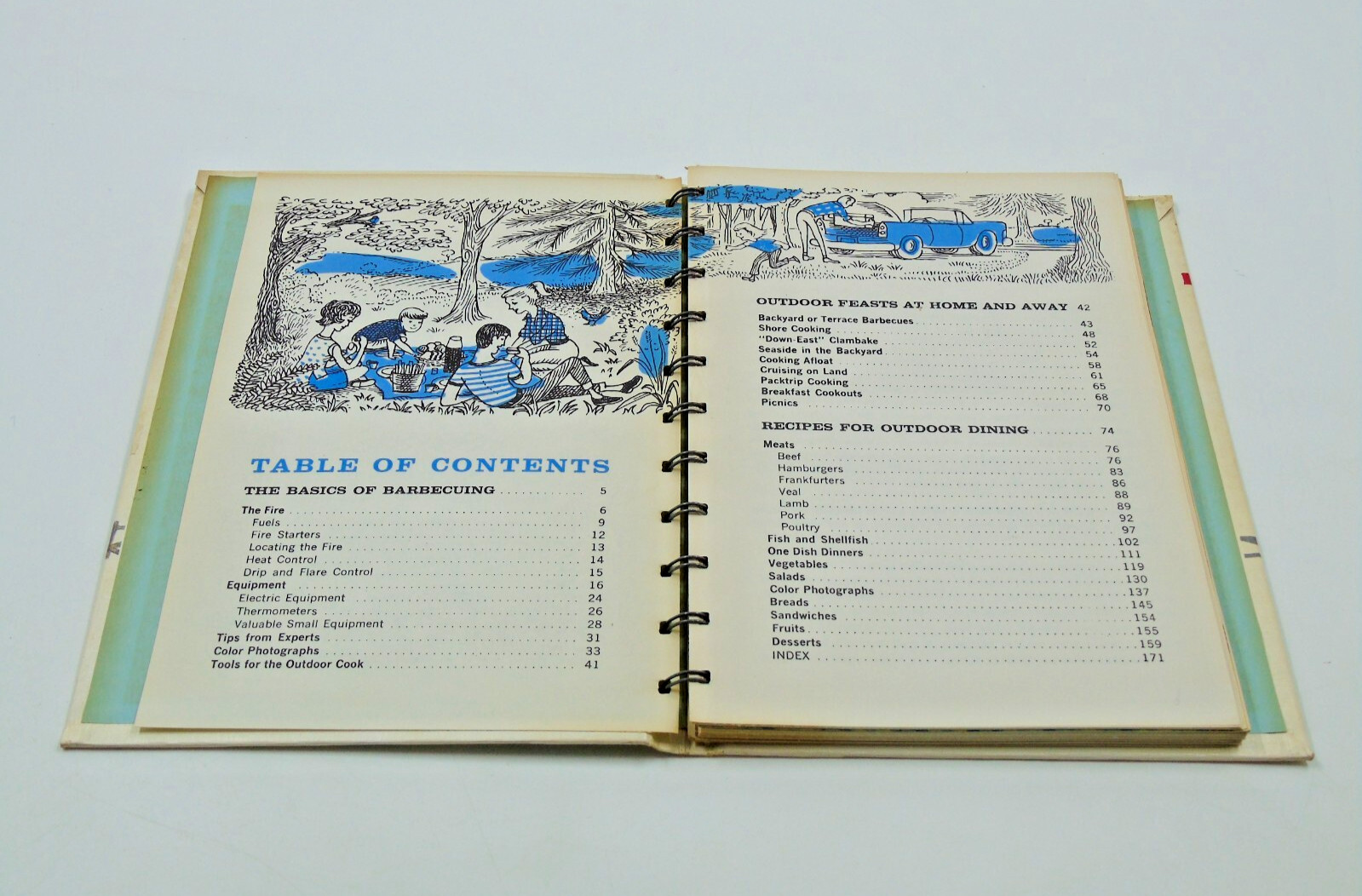 Betty Crocker’s Outdoor Cook Book Vintage 1961 HC With Spiral Golden Press