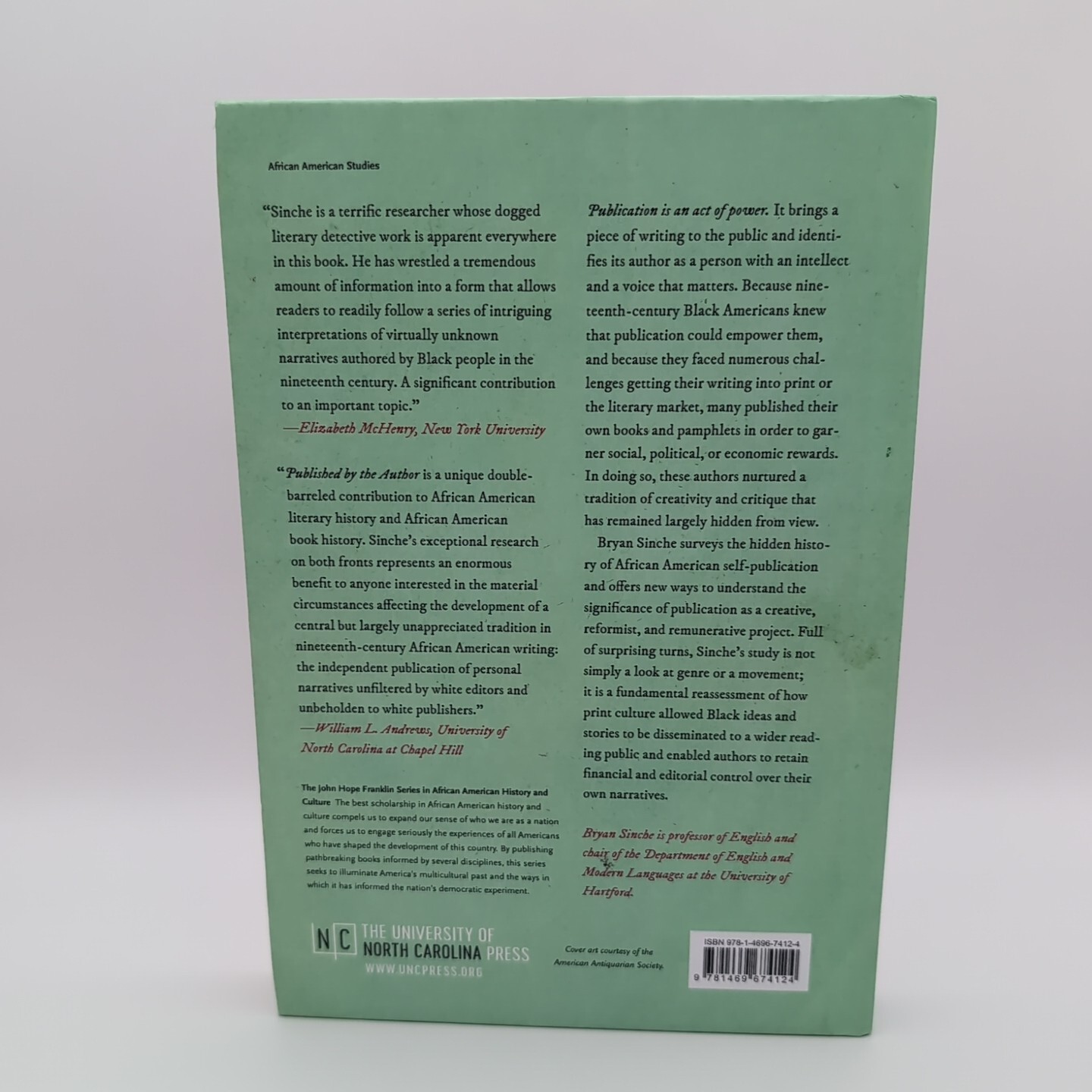 Published by the Author: Self-Publication in Nineteenth-Century African A… HC