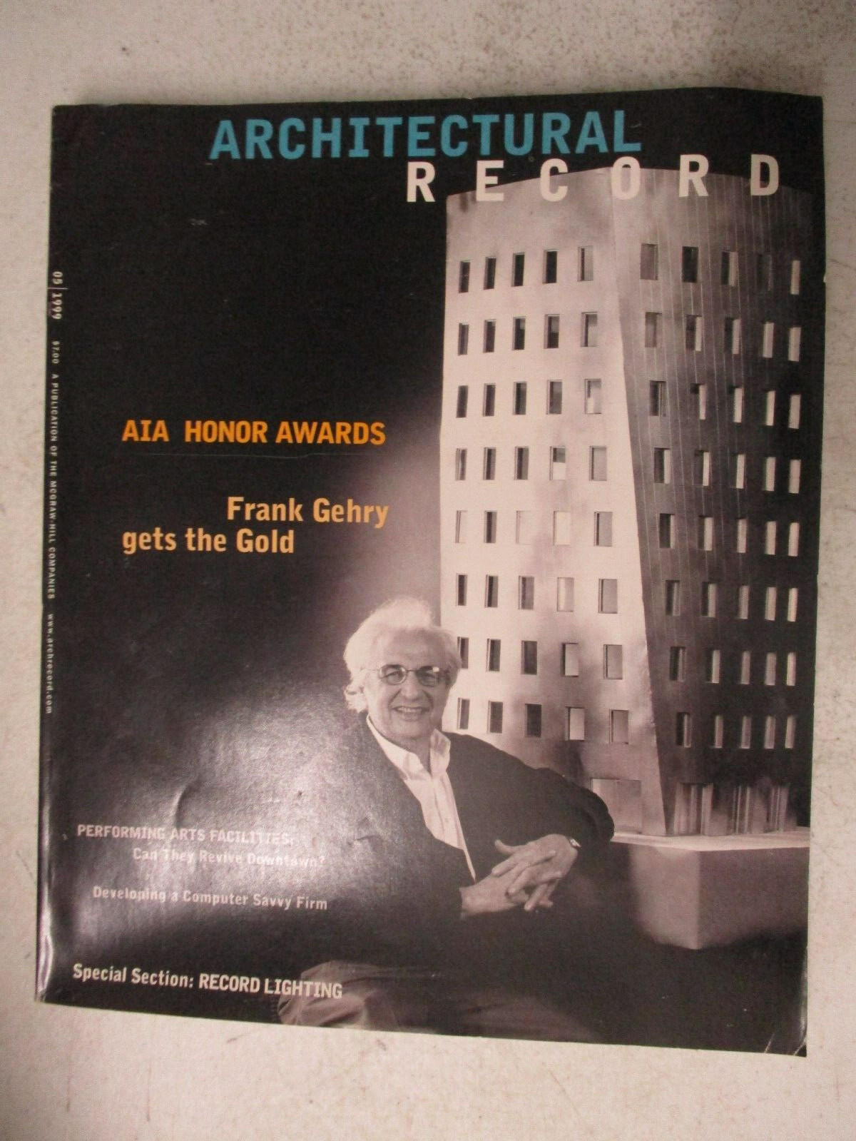 ARCHITECTURAL RECORD MAGAZINE MAY 1999 FRANK GEHRY NORMAN FOSTER AIA AWARDS