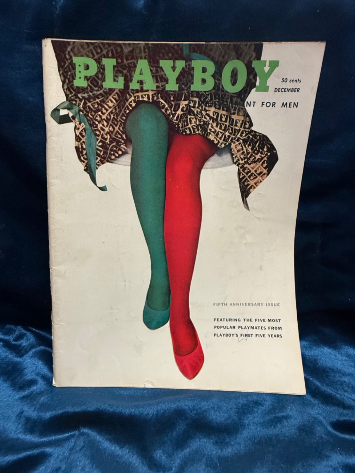 ? Playboy Magazine December 1958 Fifth Anniversary Complete With Centerfold ?