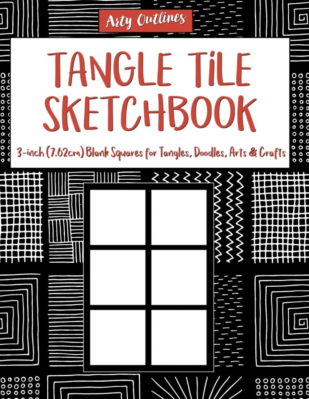 Tangle Tile Sketchbook 3-Inch 7.62 cm Blank Squares for Tangles, Doodles, Art…