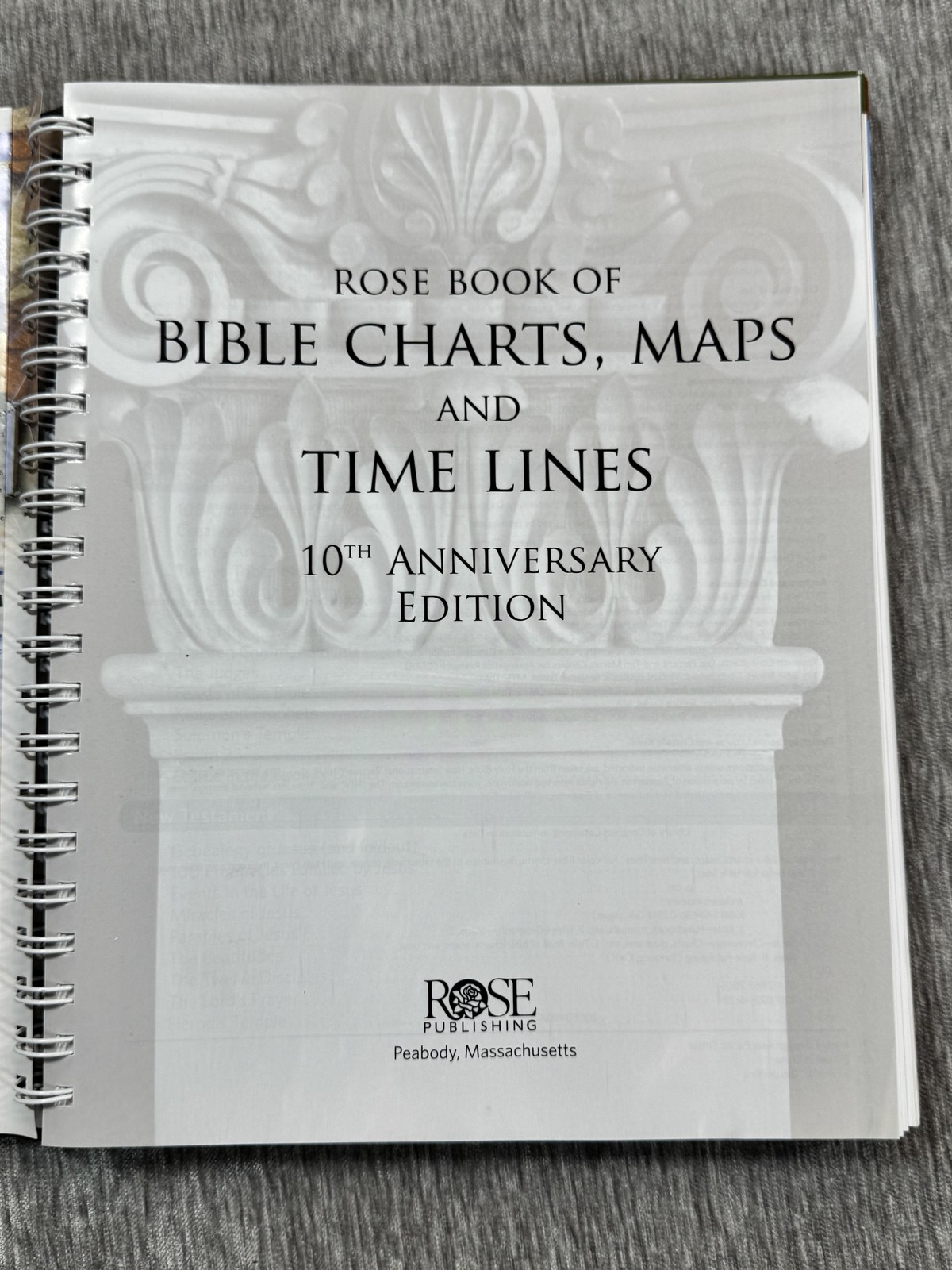 Rose Book Of Bible Charts Maps & Time Lines Rose Publishing Black HC Spiral