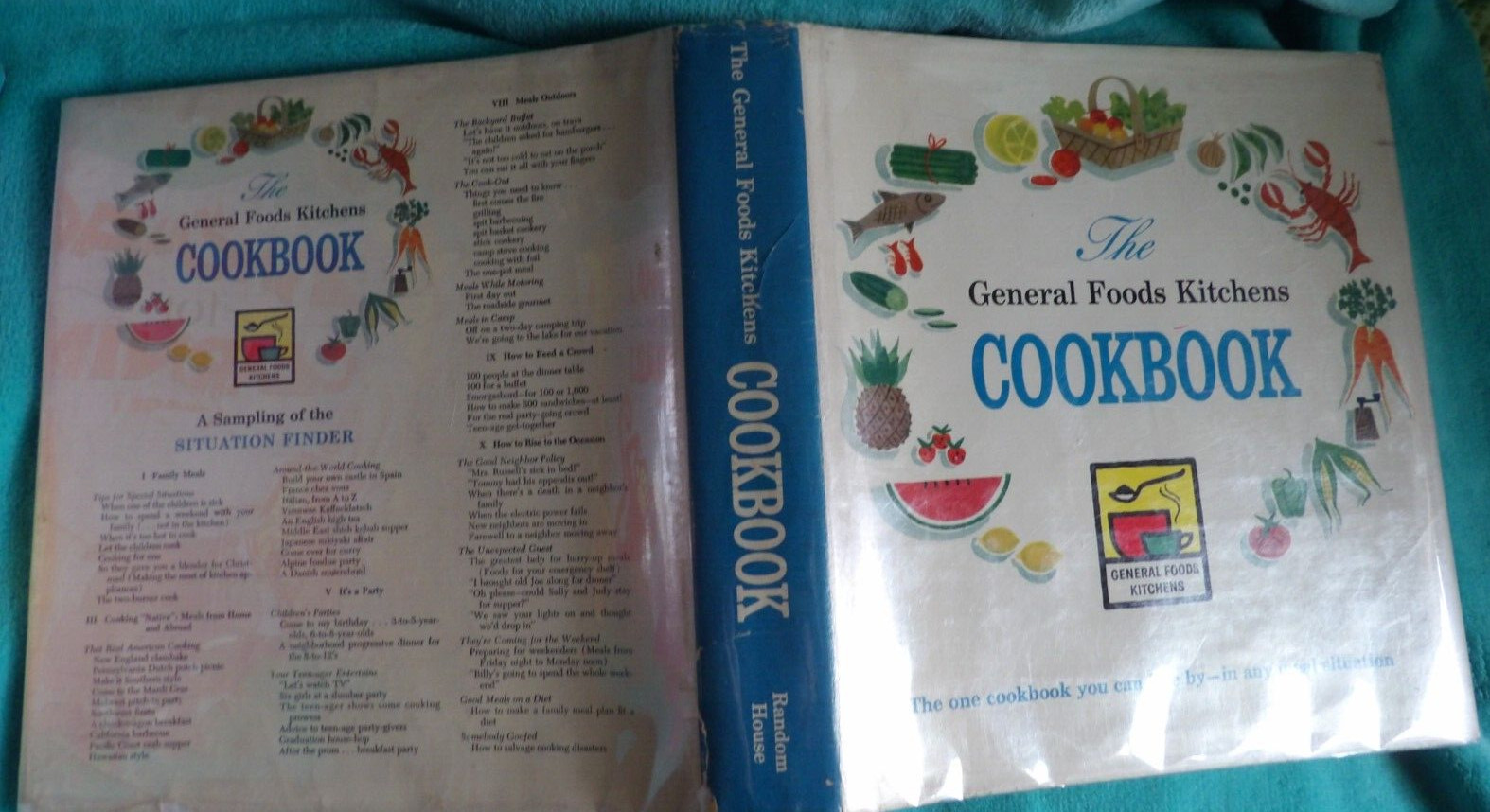 1959 The General Foods Kitchens Cookbook 436 pages 1st Print with Dust Jacket