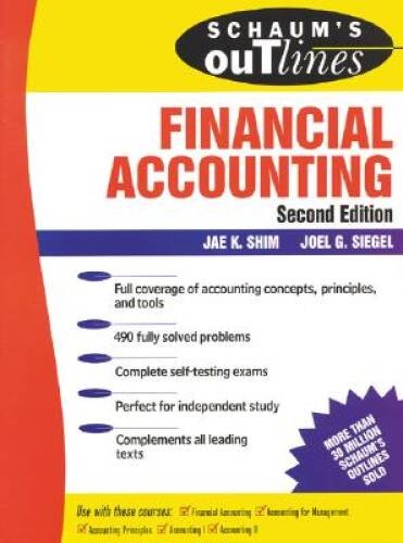 Schaum’s Financial Accounting 2 Ed. – Paperback By Shim, Jae – GOOD