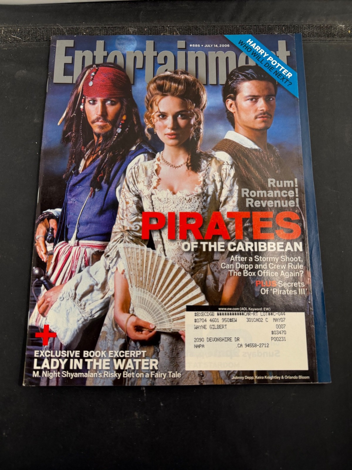 July 2006 Entertainment Weekly Pirates Of The Caribbean Johnny Depp Issue #886