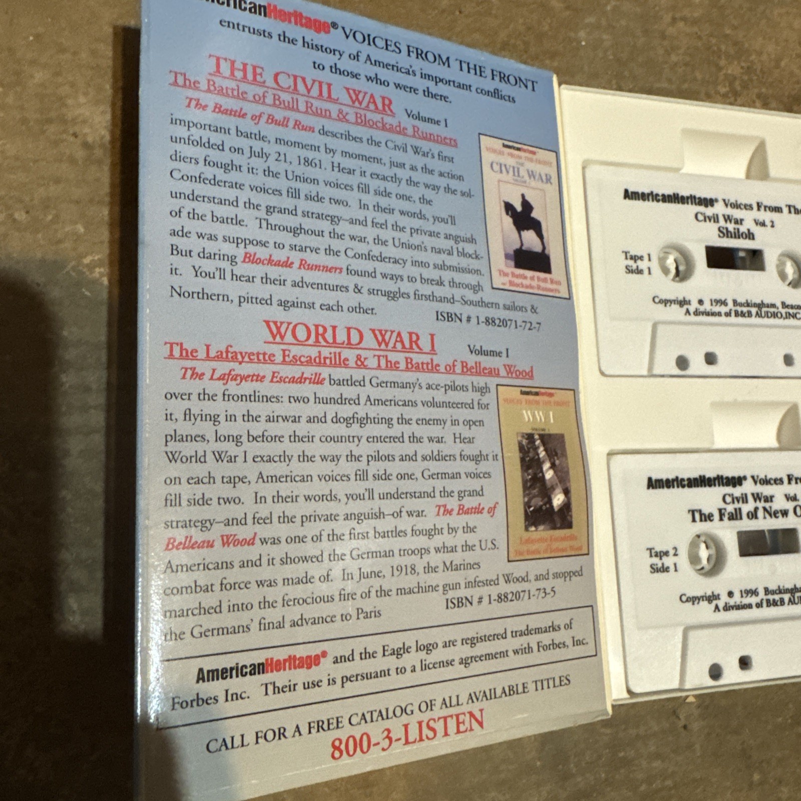 1996 Voice from the Front The Civil War Shiloh & Fall Of New Orlean 2 Tapes