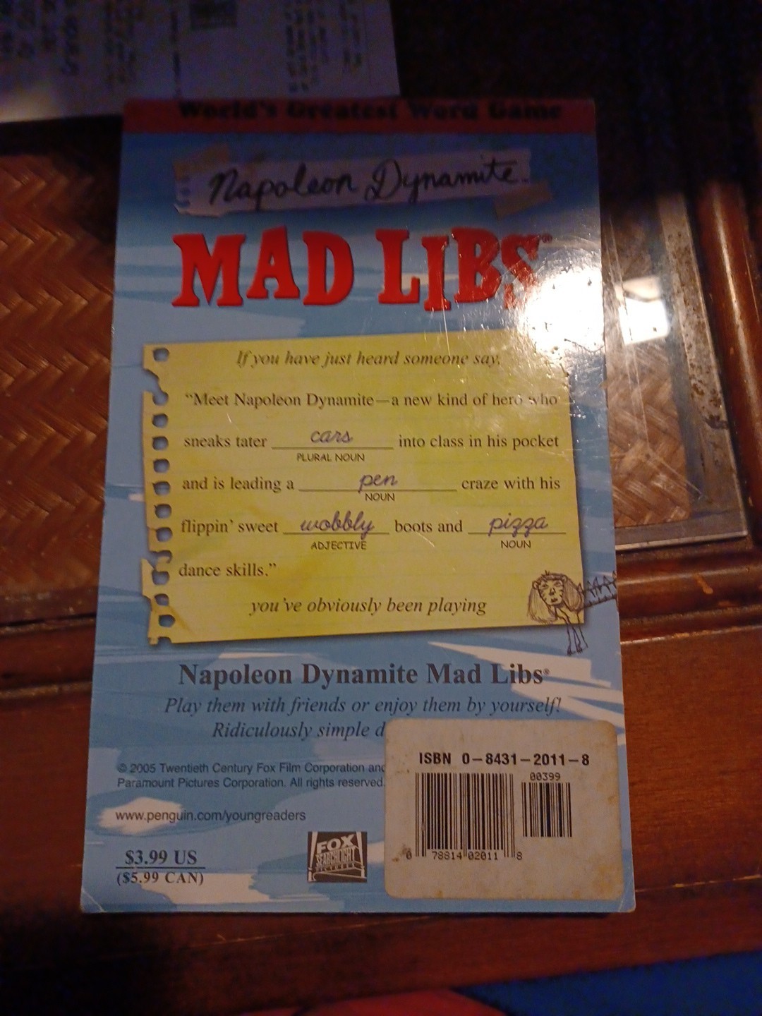 Mad Libs Ser.: Napoleon Dynamite by Leonard Stern and Roger Price (2005, Novelty