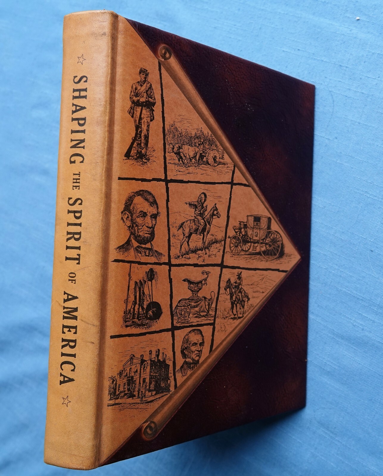 SHAPING THE SPIRIT OF AMERICA, EDITED BY THOMAS JONES 1964 FULL LEATHER BOUND