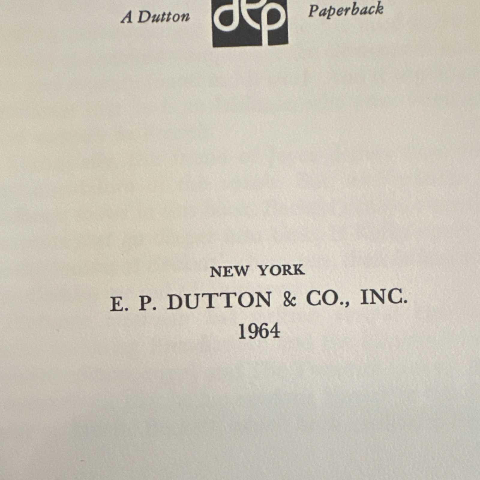Frederick J. Hoffman E.P. Dutton 1964 Paperback Philosophy Samuel Beckett