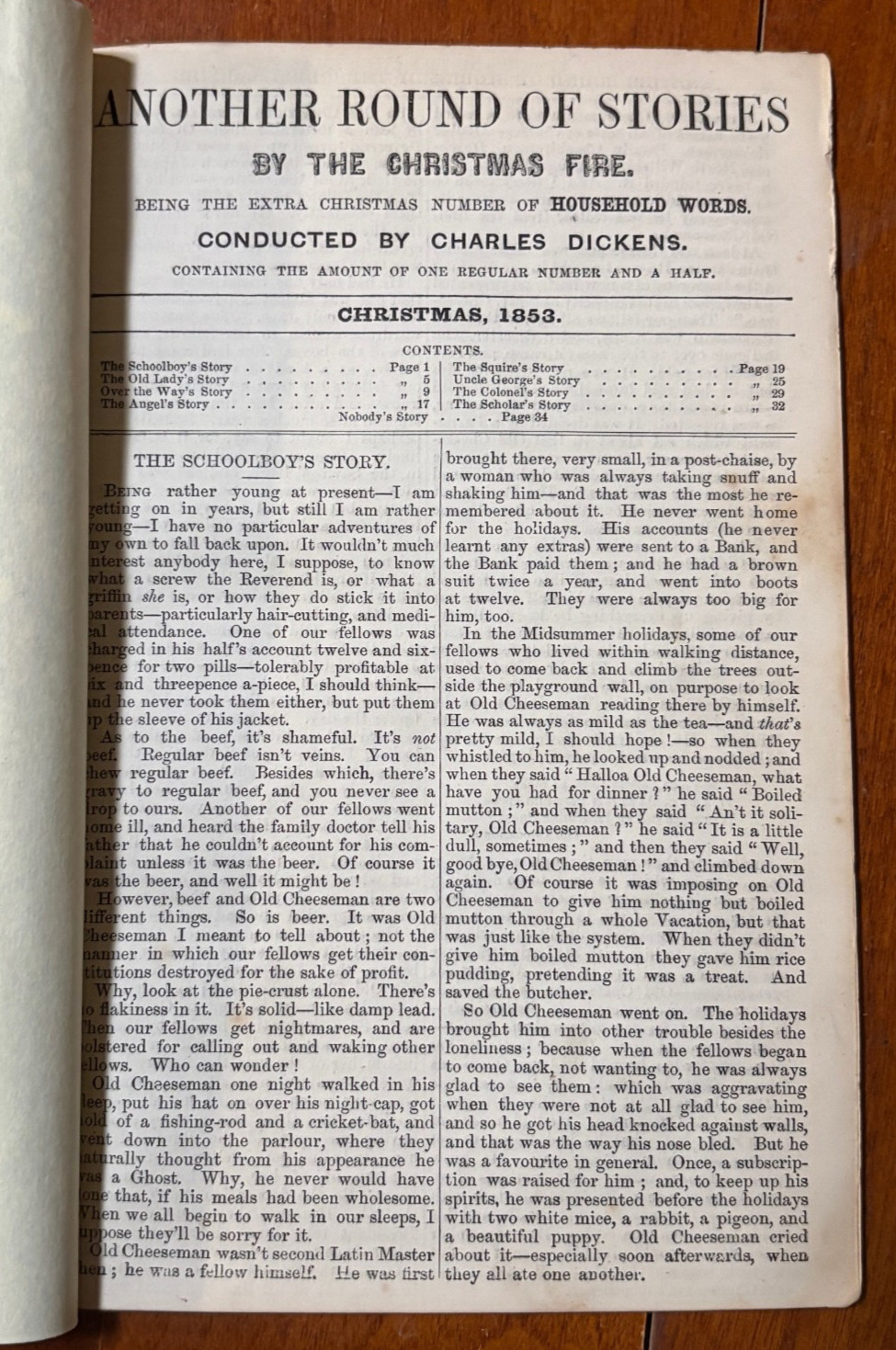 Charles Dickens, Extra Number for Christmas 1853 of Household Words, 36 pages