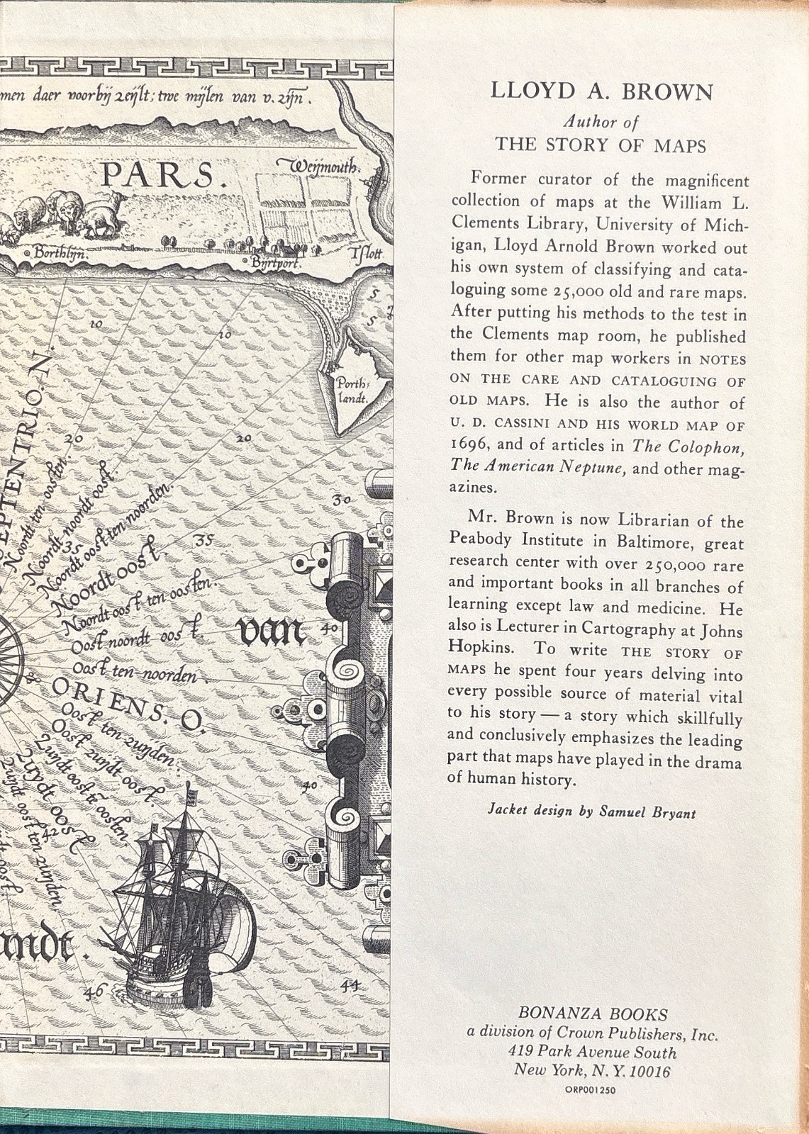 The Story of Maps Lloyd A. Brown Hardcover Bonanza Books Vintage Cartography