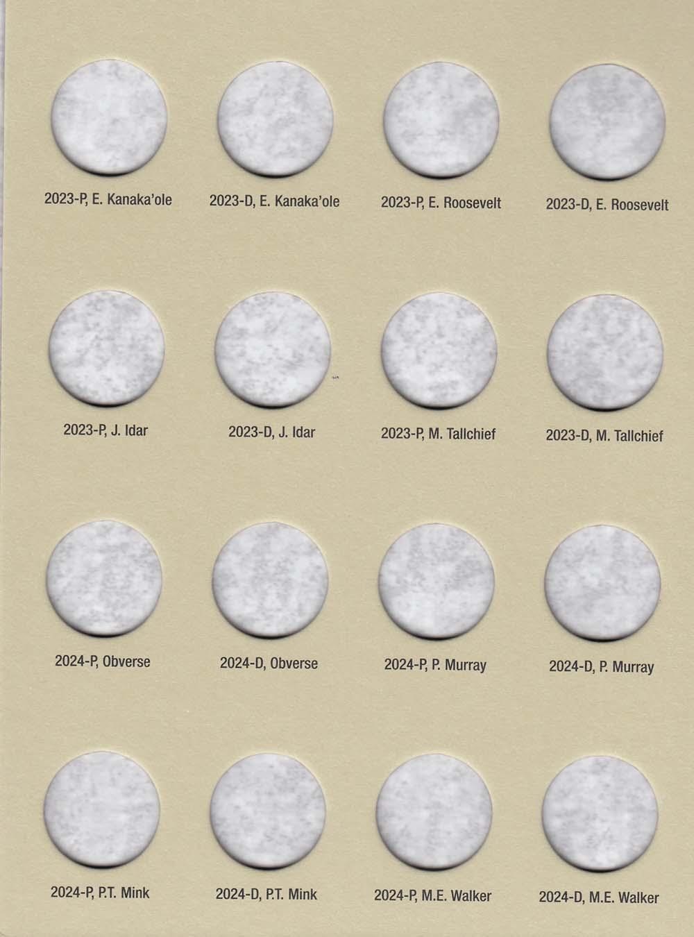 New Harris Folder For American Women Quarter Coin 2022-2025 P&D Mini Album