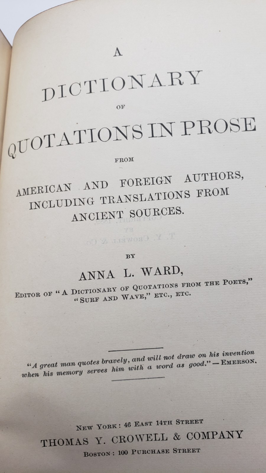 Familiar Prose Quotations (1889) – Rare Books, Antiques & Collectibles