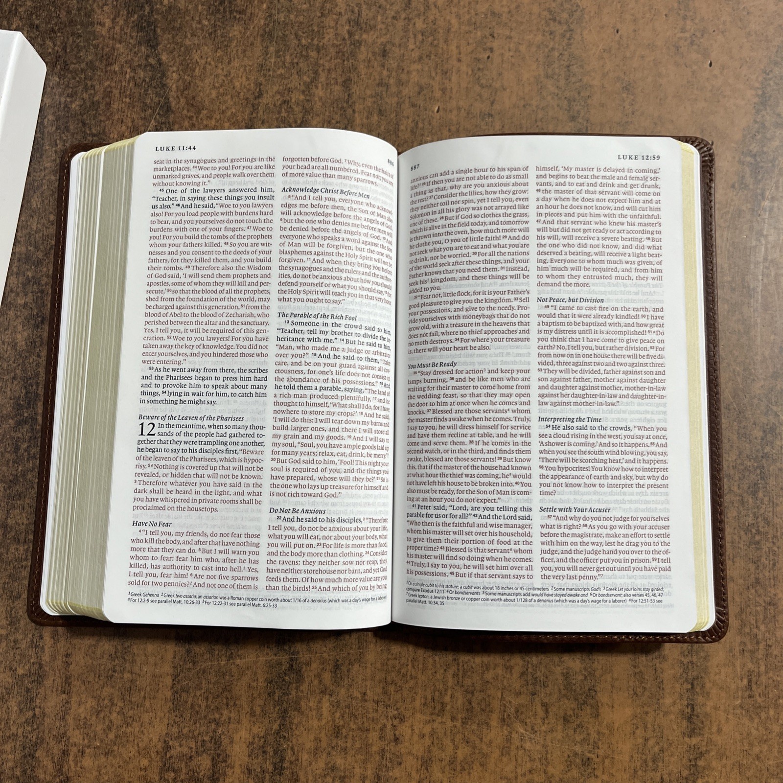 ESV Thinline Bible – ESV 2025 Text – Saddle Brown, Full Grain Genuine Leather
