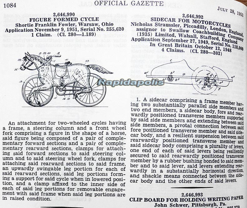1200+ page OFFICIAL GAZETTE OF THE UNITED STATES PATENT OFFICE July 1953