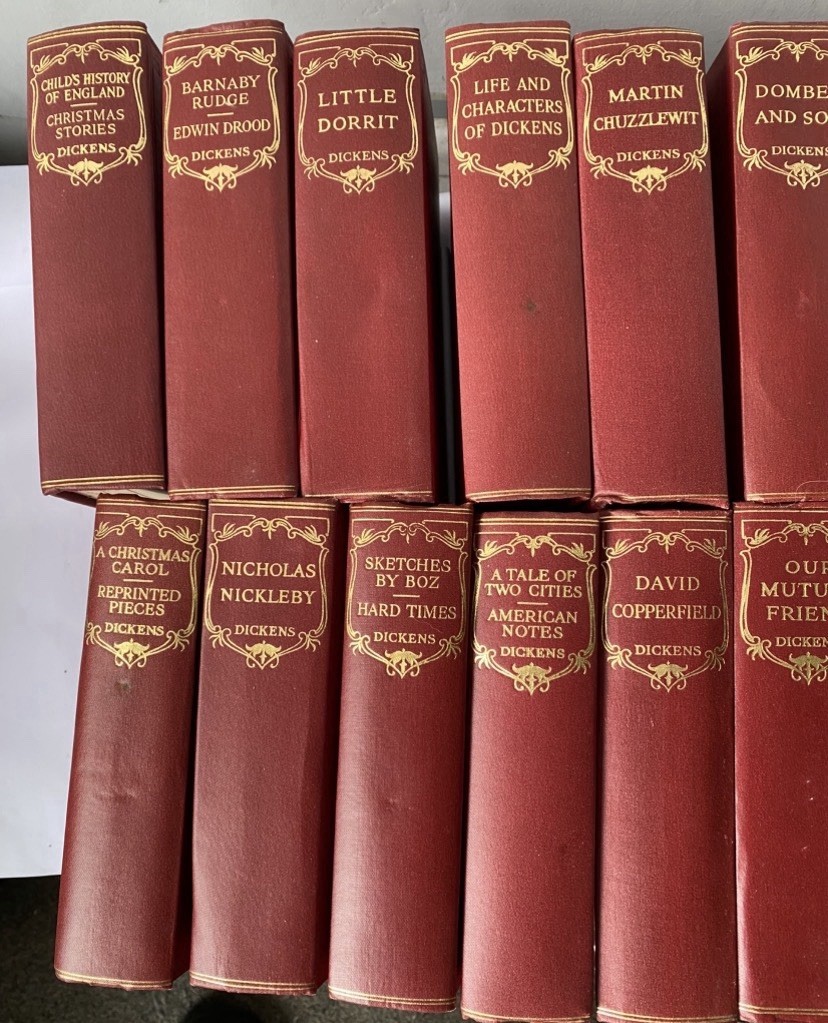 Charles Dickens 16 Set Complete Collection 1930s Odhams Press Excellent Condtion