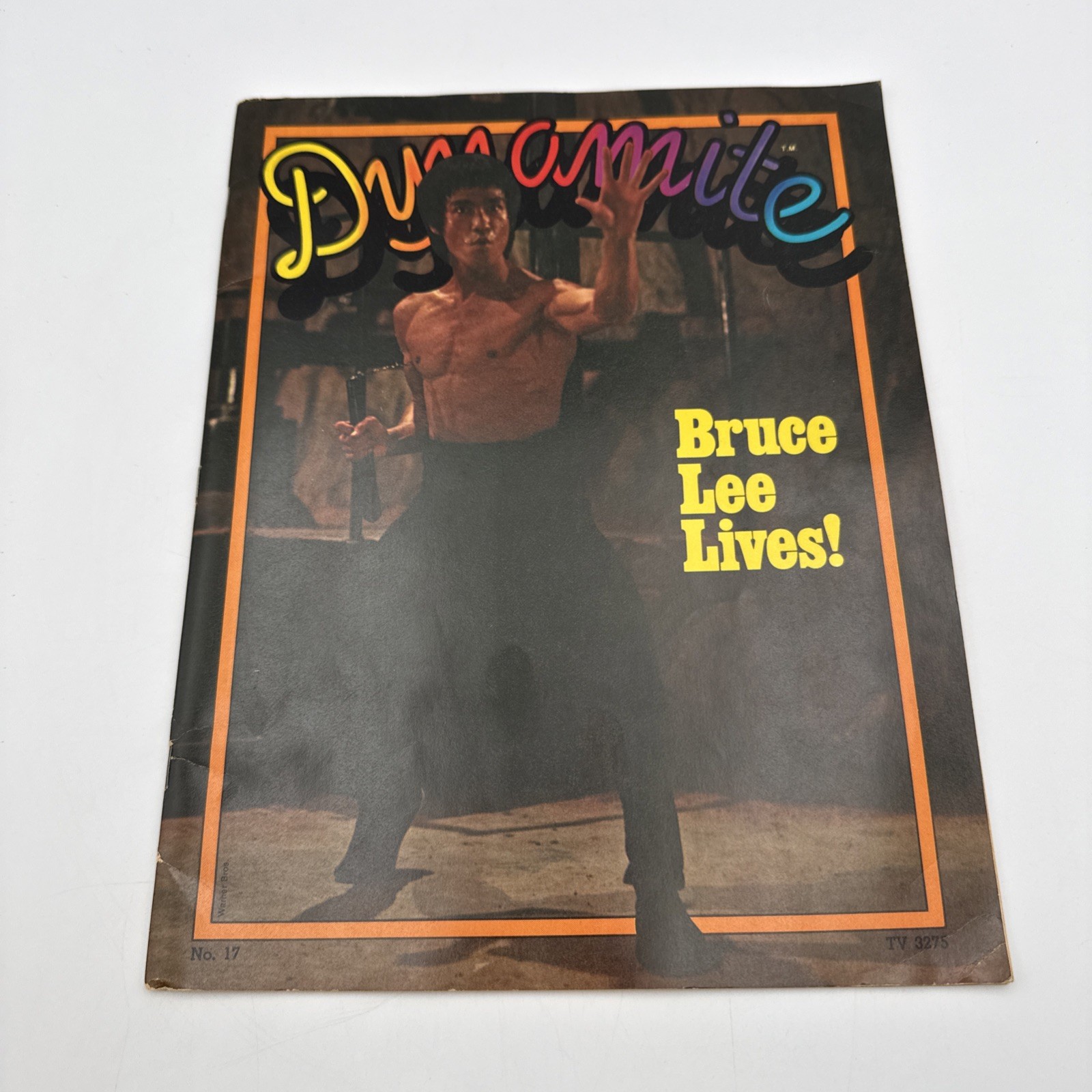 DYNAMITE MAGAZINE-#17-1975-BRUCE LEE-ARCHIE-TERRY BRADSHAW-with CARDS No Poster