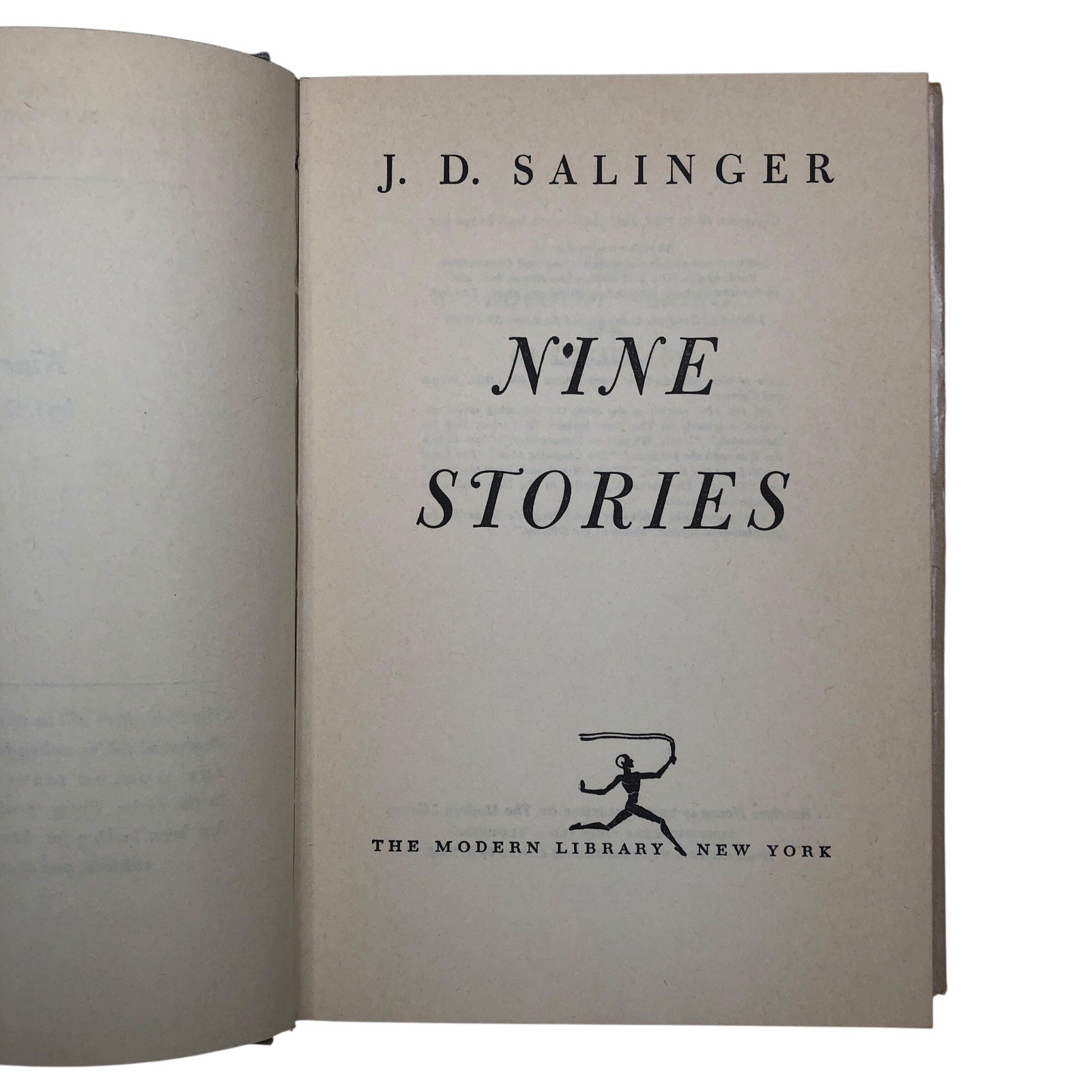 NINE STORIES 1953 – J. D. Salinger Vintage Modern Library Hardcover Art Deco VTG