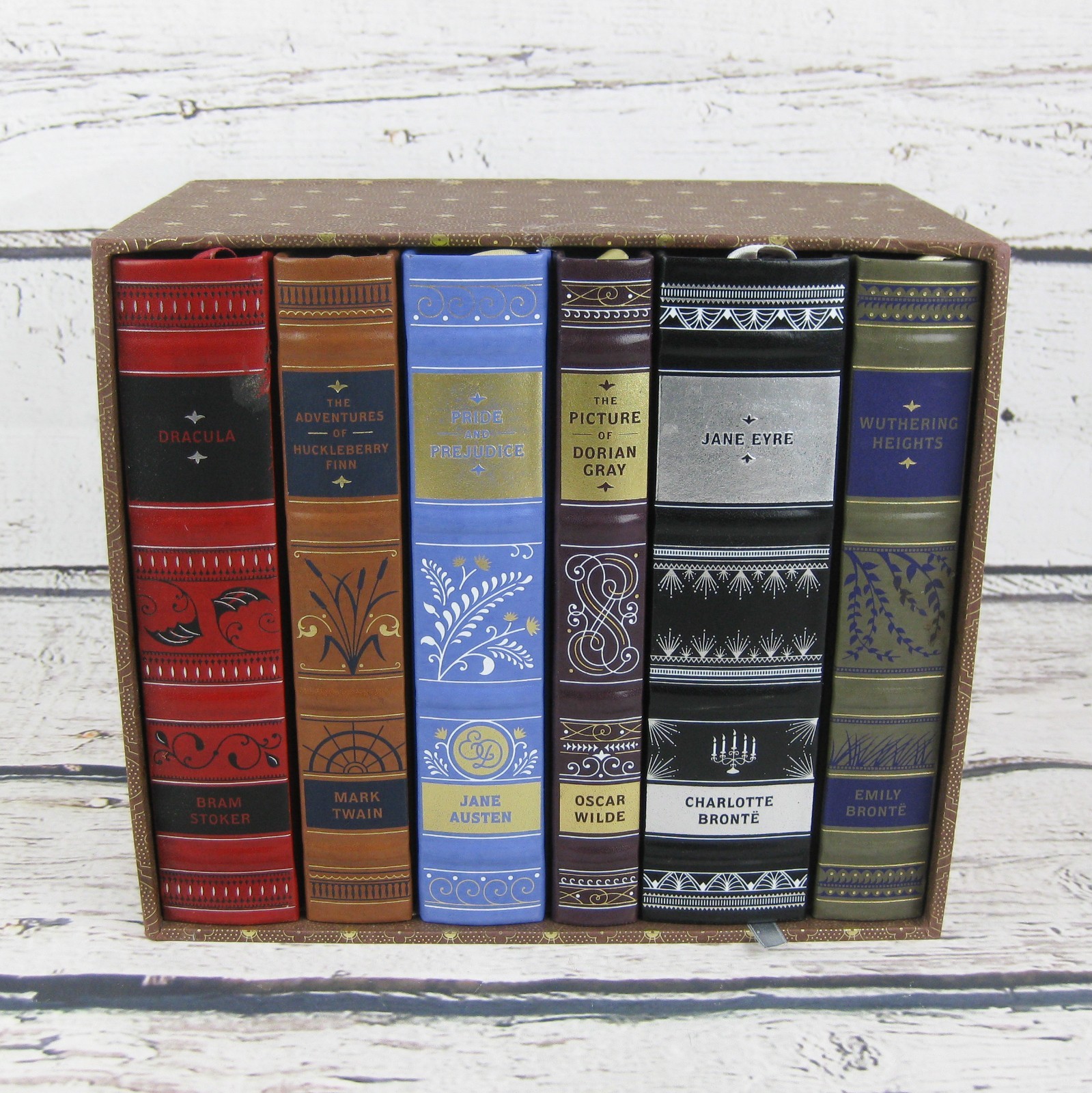 Classic Books Elegant Editions 6-Vol Box Set Dracula Jane Eyre Wuthering Dorian+