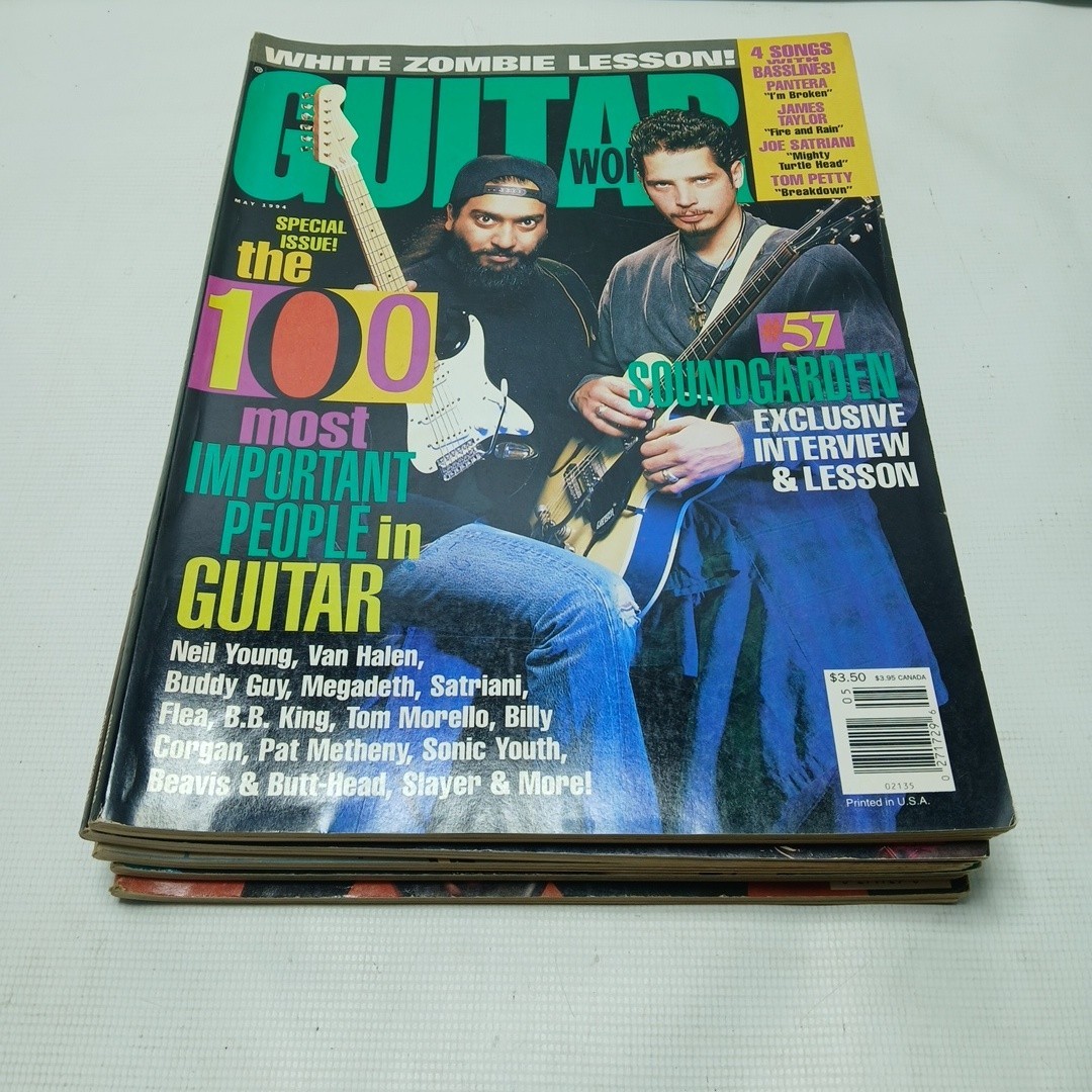 Guitar World 5 issue lot Pink Floyd, Satriani/Vai, Eric Clapton, Joe Walsh, MORE