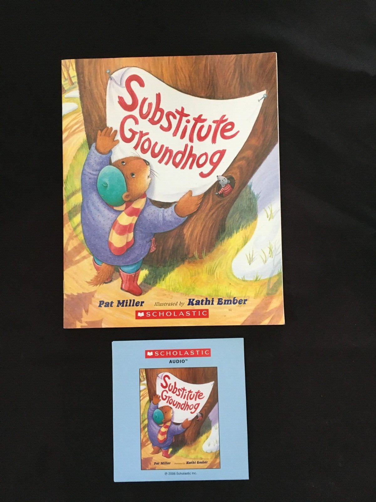 SUBSTITUTE GROUNDHOG SCHOLASTIC BOOK AND CD