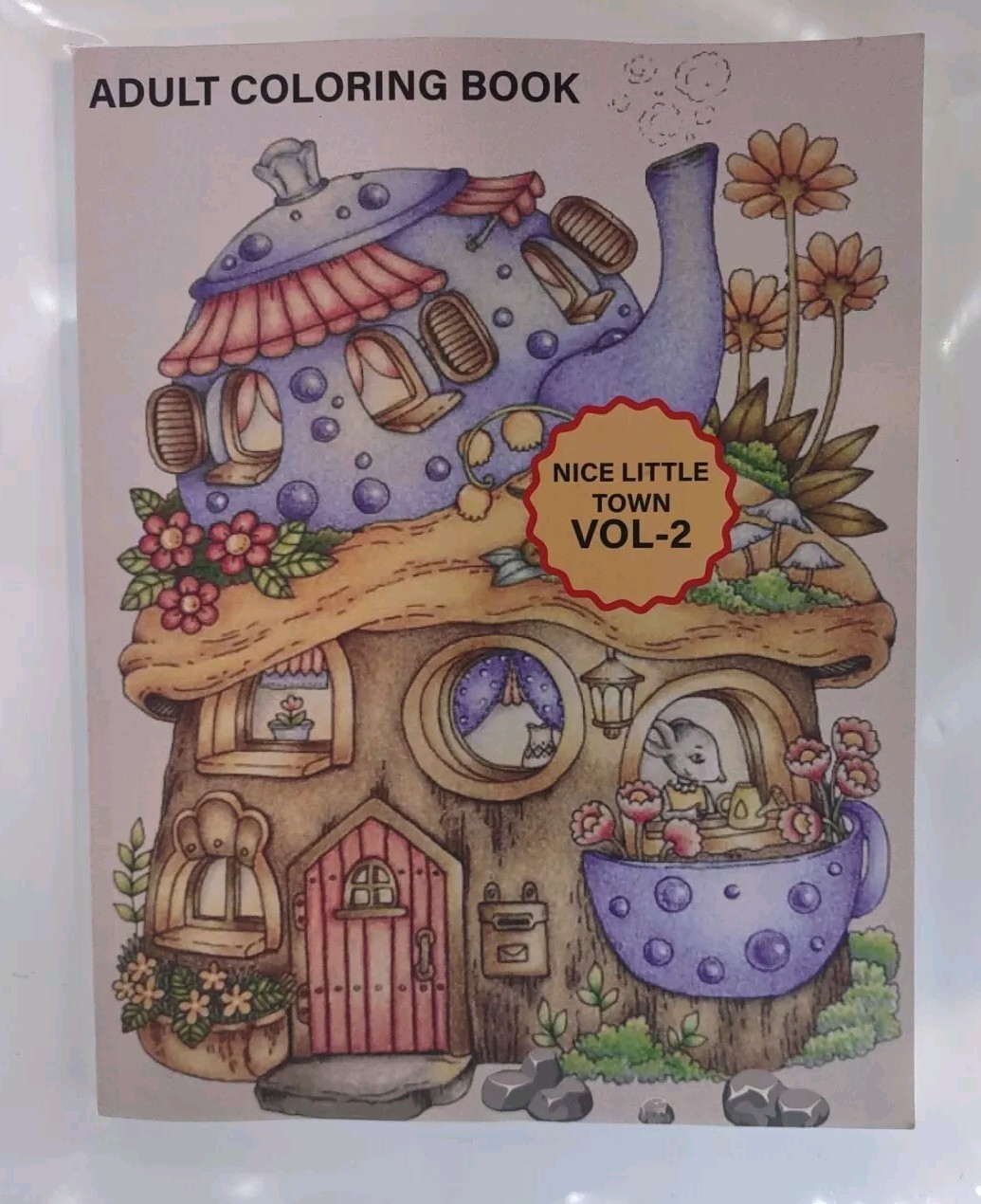 NICE LITTLE TOWN Volume-2 Two ADULT COLORING BOOK (New)
