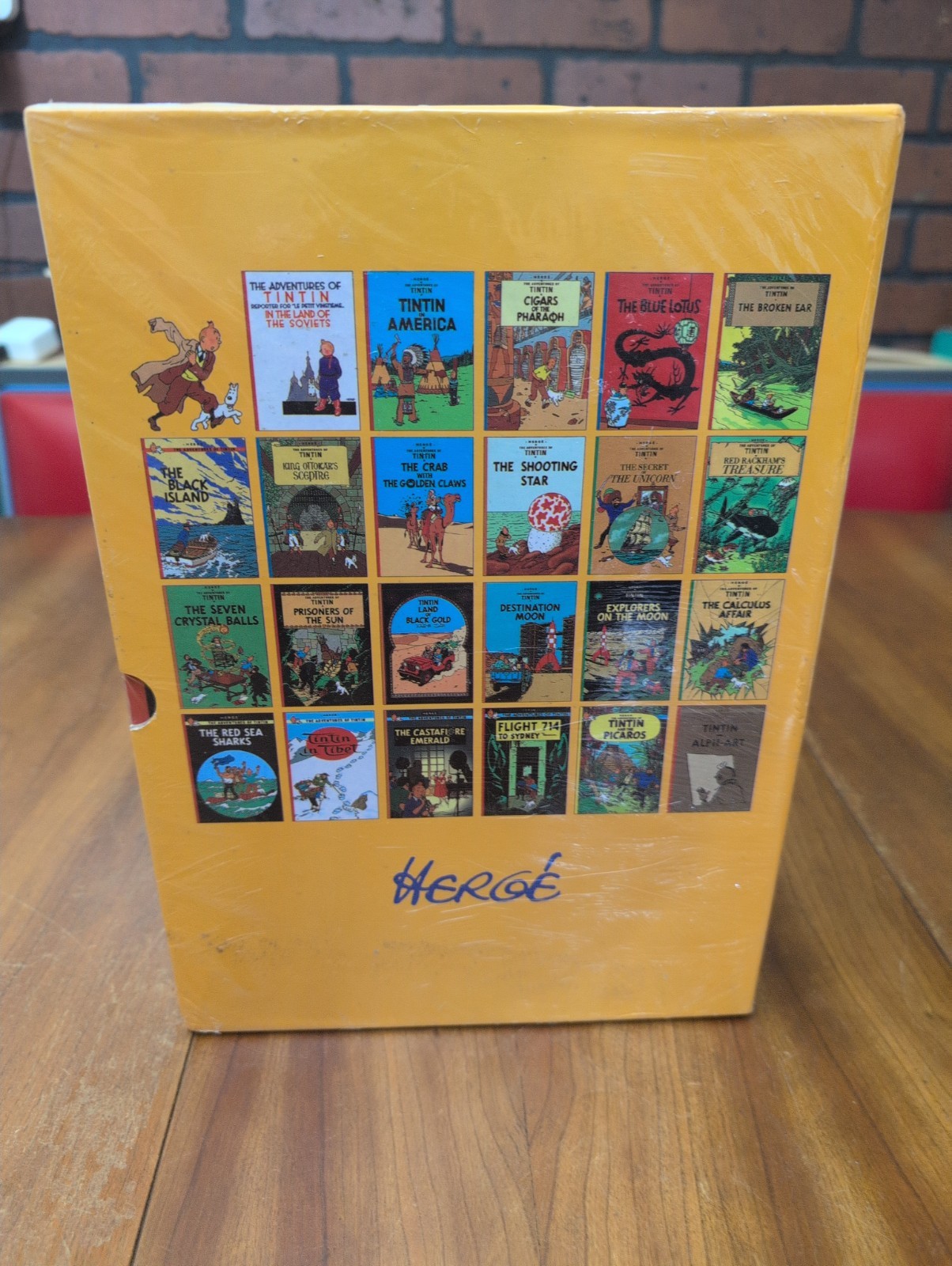 The Adventures of Tintin 23 Paperback Books Box Set Collection SEALED READ