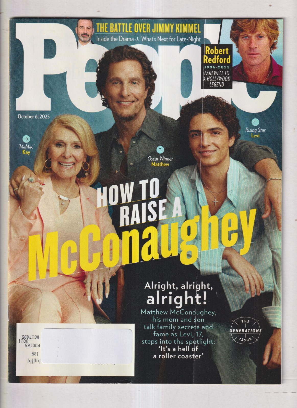 People October 6, 2025 Matthew McConaughey, Jimmy Kimmel, Robert Redford, The Ge
