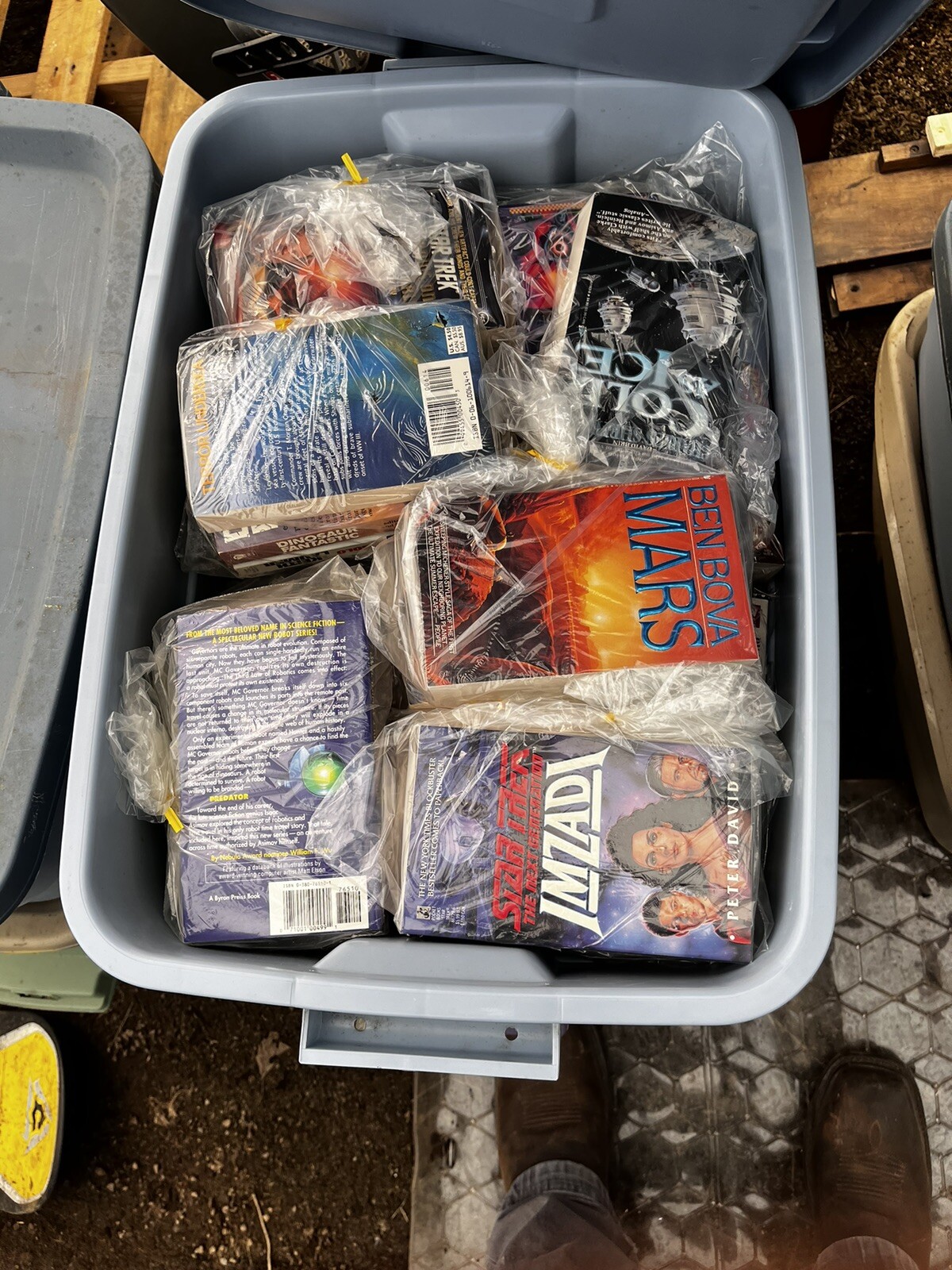 Books In Totes Box Value Not Sorted Hardback / Paperback MIX SET $25 Each Tote
