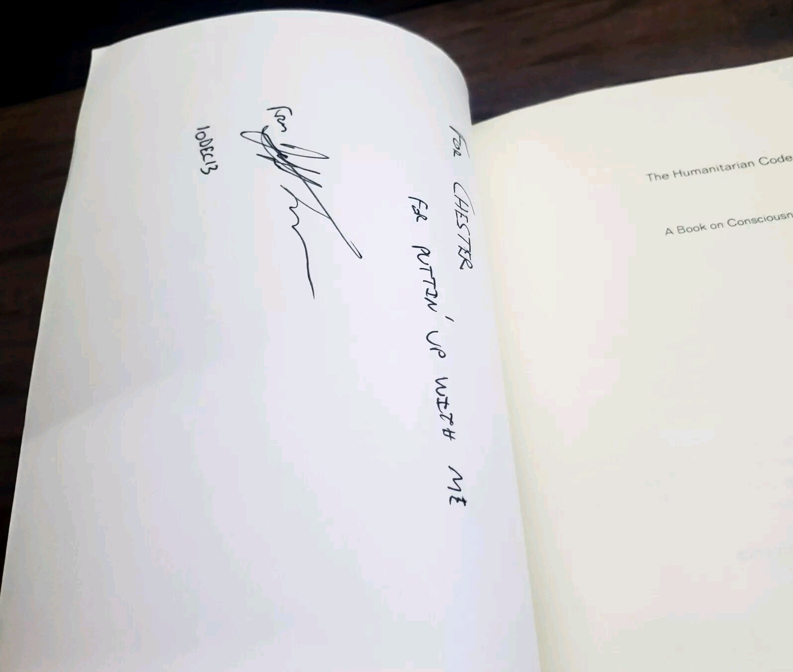 *SIGNED The Humanitarian Code A Book of Consciousness by J. Thomsen Paperback