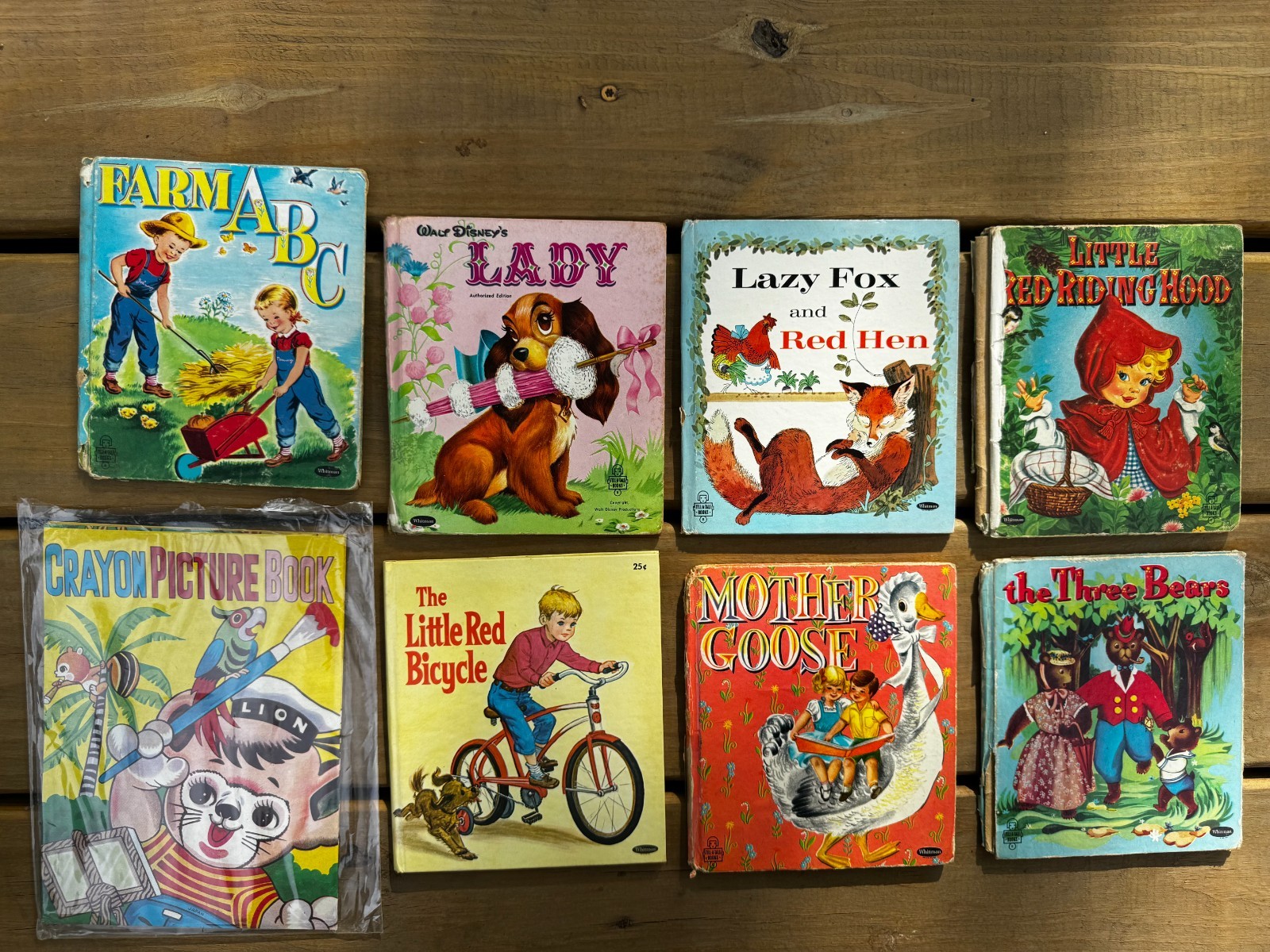 Vintage 1950s-1960s Whitman Tell-A-Tale Children’s Books Lot of 8 Original Books