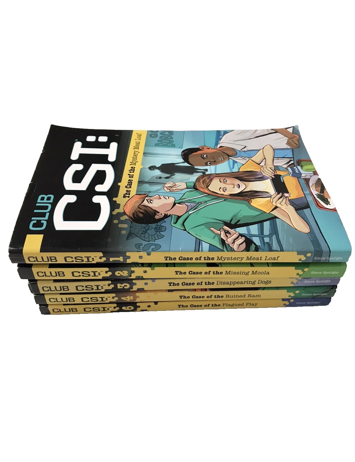 Lot: 5 Club CSI Mystery Series Book #1-4, 6 by David Lewman Paperback Ages 8-12