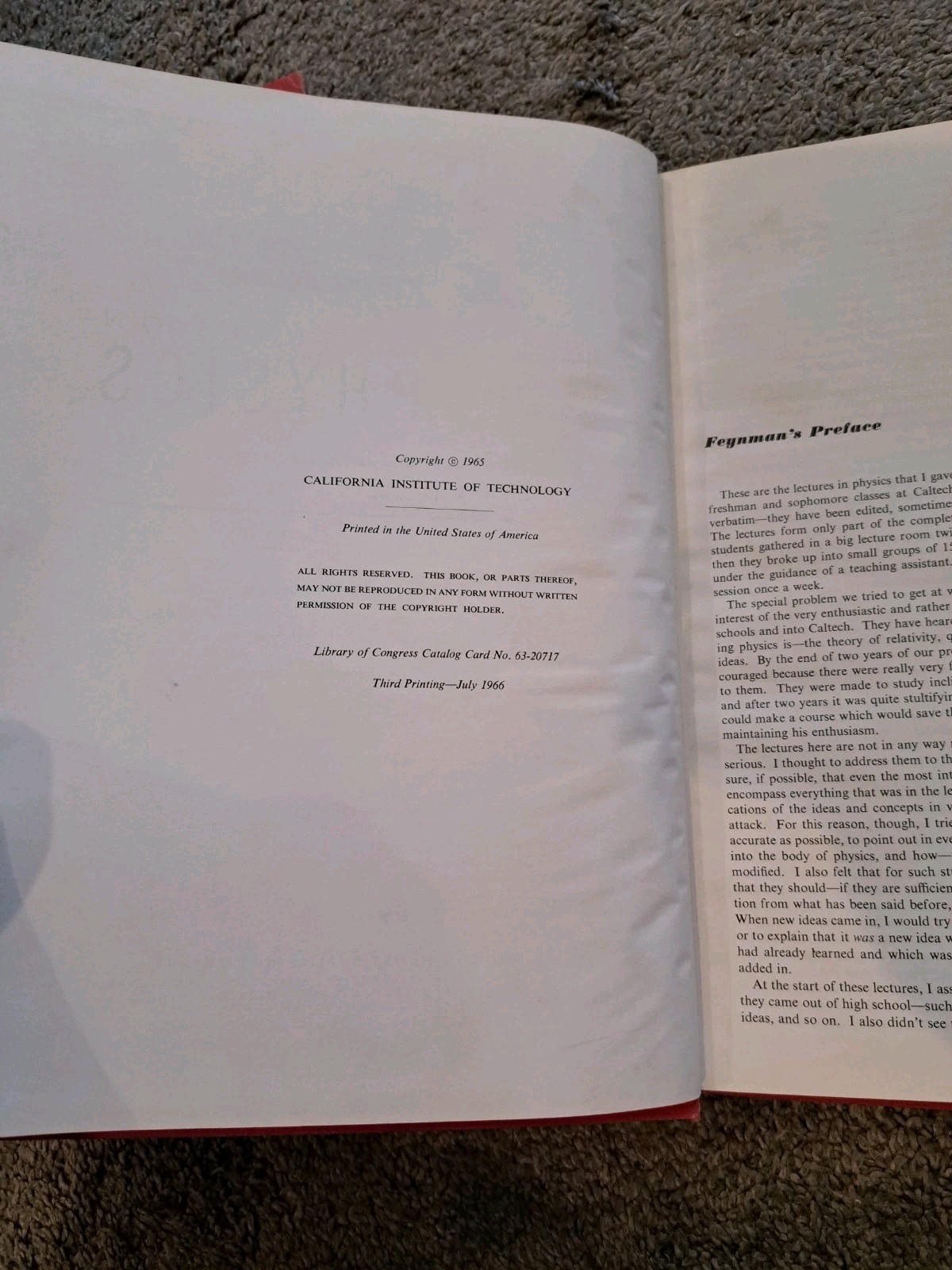 The Feynman Lectures on Physics Richard P. Feynman 1966 Three Volumes